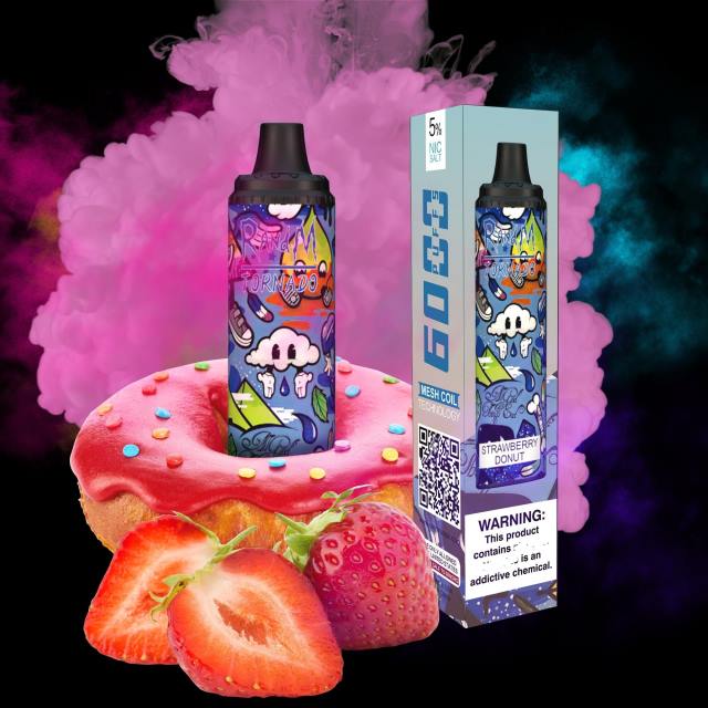 RandM Tornado جهاز 6000 جهاز التحكم في تدفق الهواء 1 قطعة دونات الفراولة BFTJ285 RandM Best Flavors