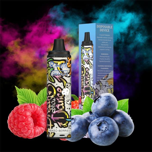 RandM Tornado جهاز 6000 جهاز التحكم في تدفق الهواء 1 قطعة التوت المختلطة BFTJ291 RandM Vape Kuwait