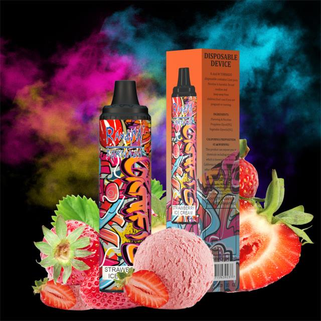RandM Tornado جهاز 6000 جهاز التحكم في تدفق الهواء 1 قطعة ايس كريم فراولة BFTJ295 RandM Best Flavors