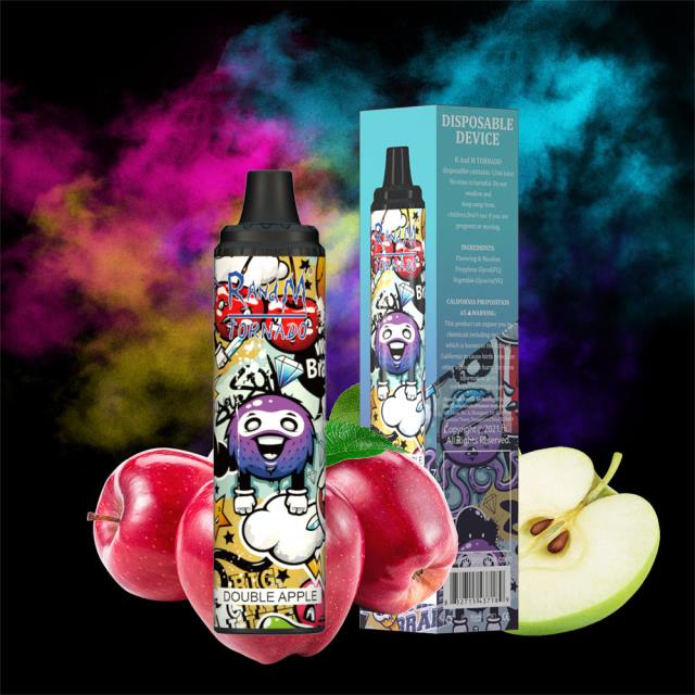 RandM Tornado جهاز 6000 جهاز التحكم في تدفق الهواء 1 قطعة تفاحة مزدوجة BFTJ298 RandM Vape Online