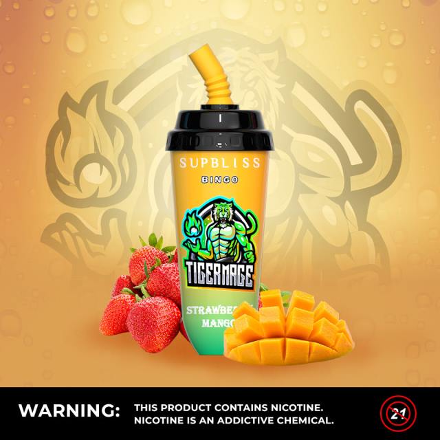 RandM Supbliss Bingo جهاز 8000 فيب بود 1 قطعة مانجو الفراولة BFTJ259 RandM Vape Buy Online