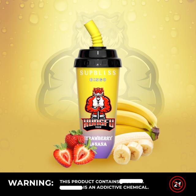 RandM Supbliss Bingo جهاز 8000 فيب بود 1 قطعة الموز بالفراولة BFTJ262 RandM Tornado Kuwait