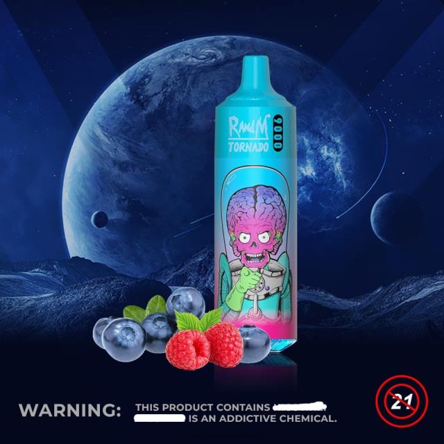 RandM Tornado 9000 جهاز vape pod 1 قطعة الإصدار 1 توت العليق BFTJ126 RandM Vape Sale