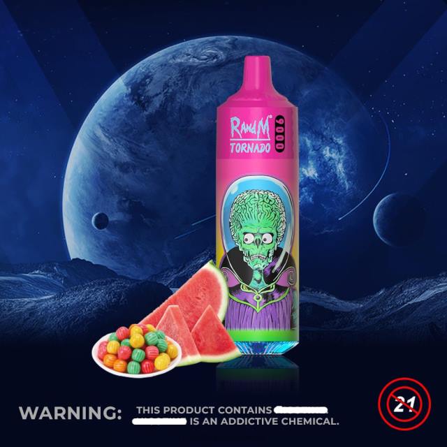 RandM Tornado 9000 جهاز vape pod 1 قطعة الإصدار 1 علكة البطيخ BFTJ130 RandM Tornado Store