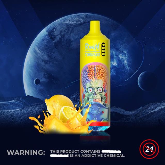 RandM Tornado 9000 جهاز vape pod 1 قطعة الإصدار 2 ليمون حامض BFTJ152 RandM Tornado Kuwait
