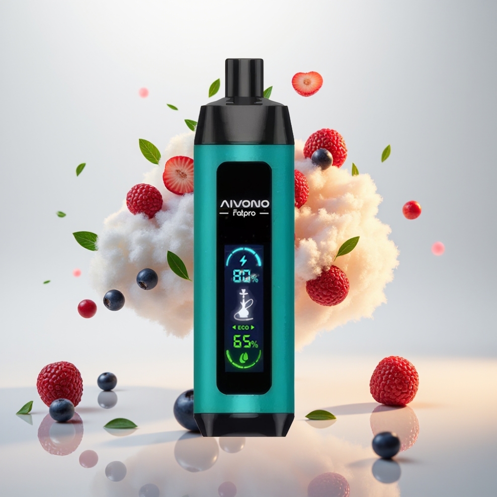 Aivono AIM FATPRO 22000 نَفَثات، 5% نيكوتين، نكهة التوت الأزرق