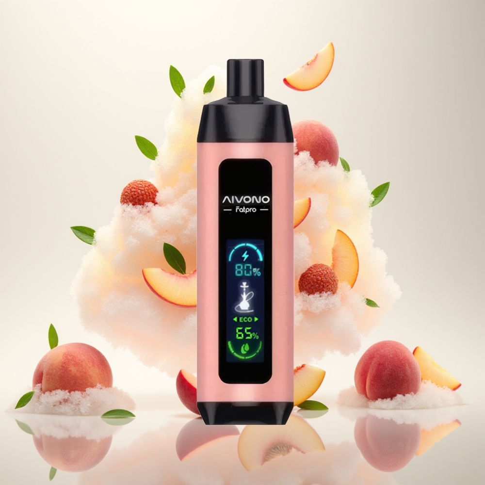 Aivono Aim Fatpro 22000 نفحة - خوخ مثلج - 5% نيكوتين - 28مل