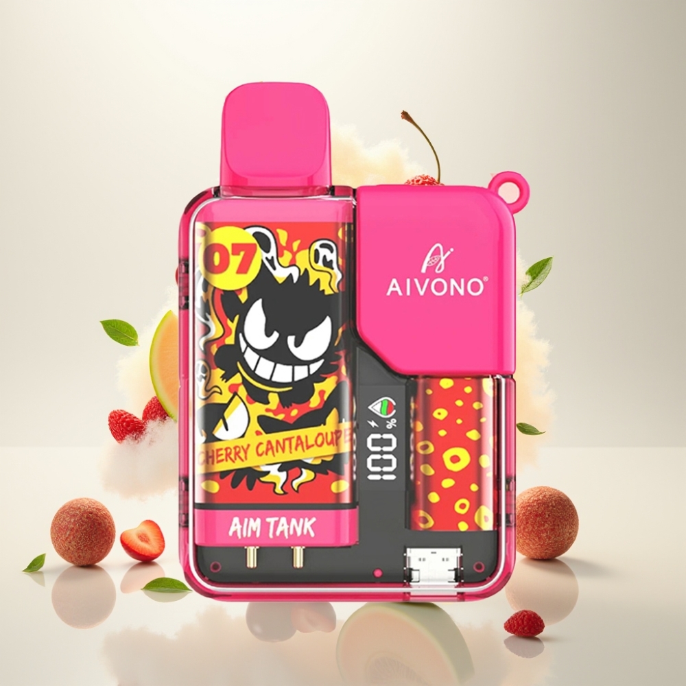 Aivono AIM-TANK 9500 نفحات، 18 مل سائل، بطارية 650 مللي أمبير، كرزي-شمام