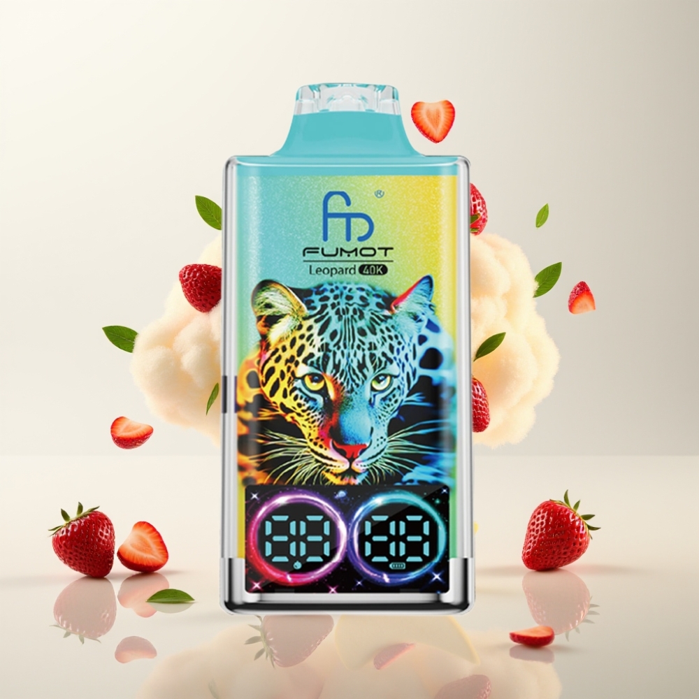 فوموت ليوبارد Fumot Leopard 40000 بخاخة نكهة الفراولة والموز، شحن Type-C، 40000 نفثة