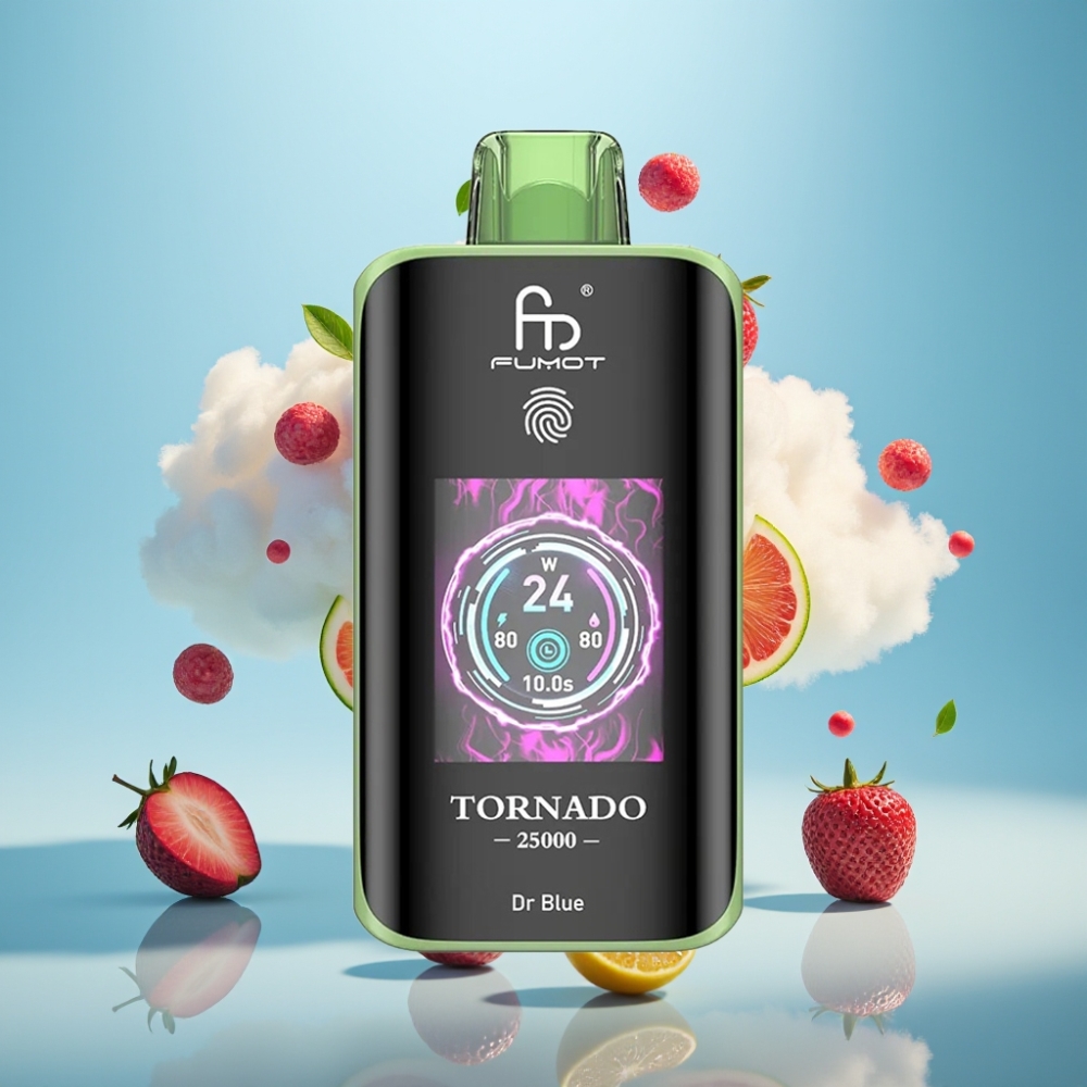 فوموت تورنادو ٢٥Fumot Tornado 25000 نفخة شاشة HD بطاريةمللي أمبير أزرق