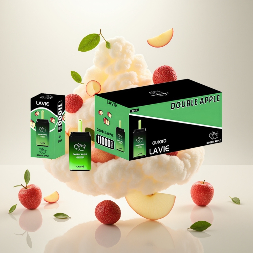 LAVIE أورورا Lavie Aurora 11000 نفخة تفاح مزدوج - 22مل/650مAh/Type-C