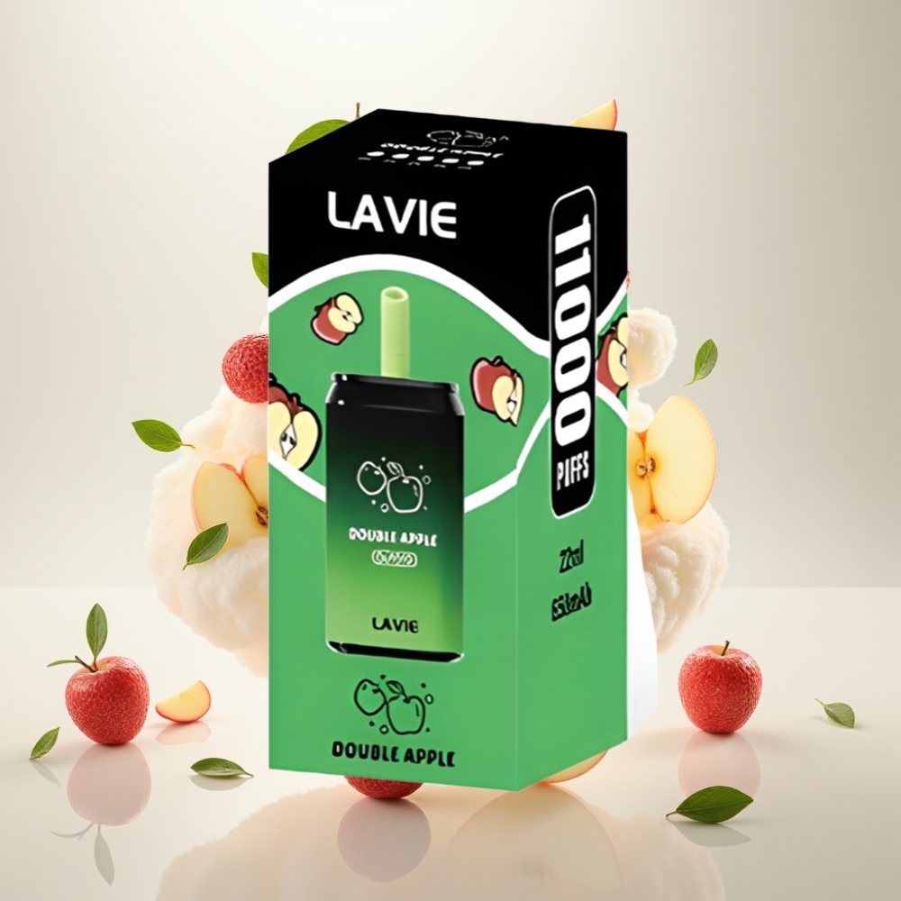 LAVIE أورورا Lavie Aurora 11000 نفخة تفاح مزدوج - 22مل/650مAh/Type-C
