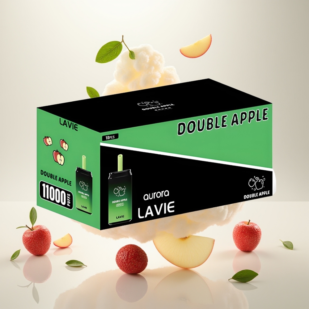 LAVIE أورورا Lavie Aurora 11000 نفخة تفاح مزدوج - 22مل/650مAh/Type-C