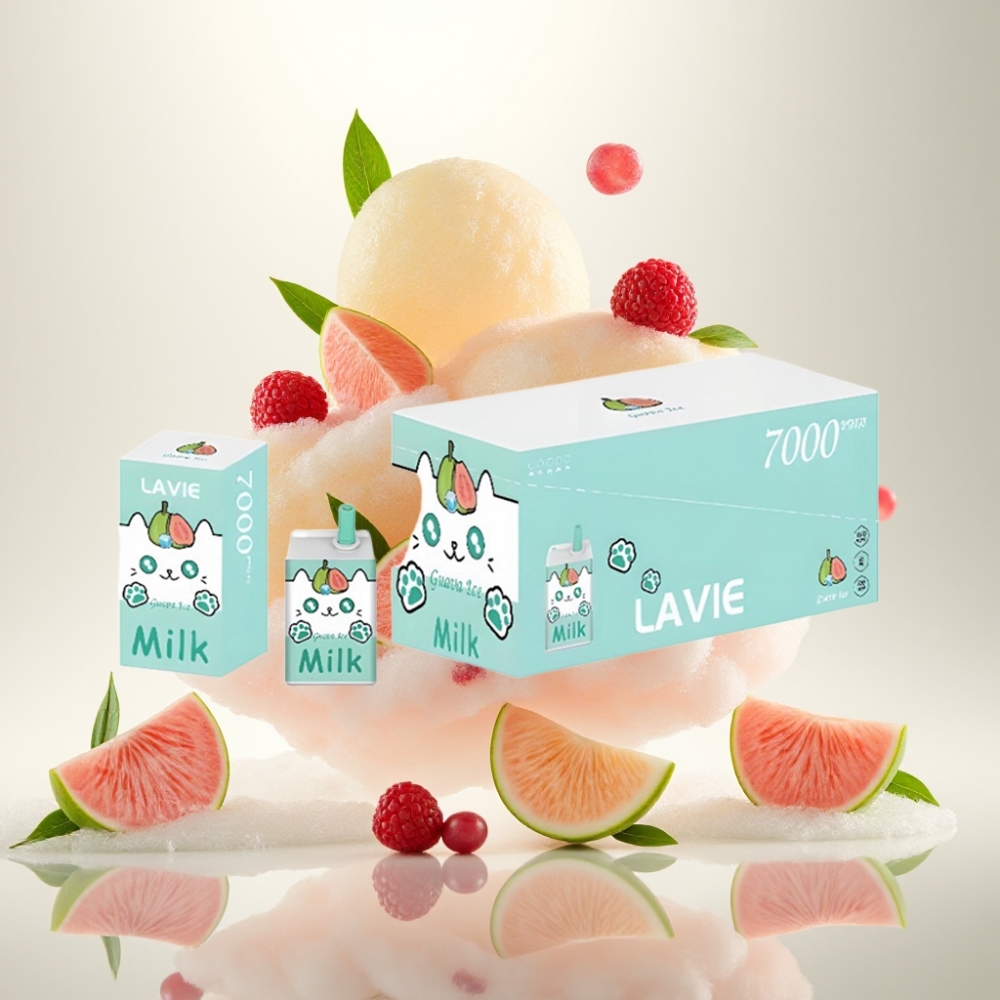 LAVIE Milk 7000 نَفث (جوافة آيس) – 16مل، 600mAh، شحن Type-C