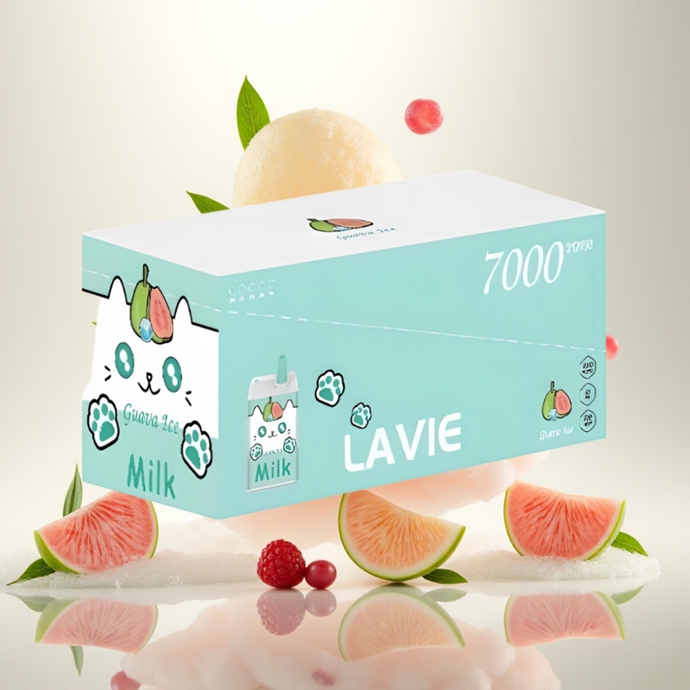 LAVIE Milk 7000 نَفث (جوافة آيس) – 16مل، 600mAh، شحن Type-C