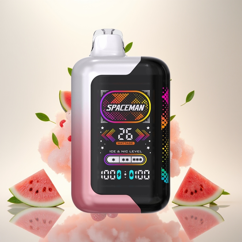 سبيس مان SMOK SPACEMAN SP40000 خالي من النيكوتين - 20 مل، شاشة ذكية 2.28 بوصة، إضاءة ديناميكية، 40000 نفخة