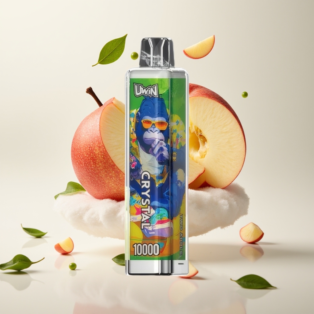 يوين كريستال UWIN Crystal 10000 نفخة - تفاحان - 18مل - 5% نيكوتين