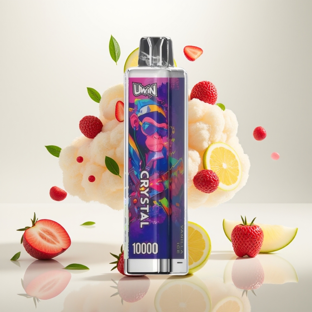 يوين كريستال UWIN Crystal 10000 نفخة فانيلا آيس 18مل 5%