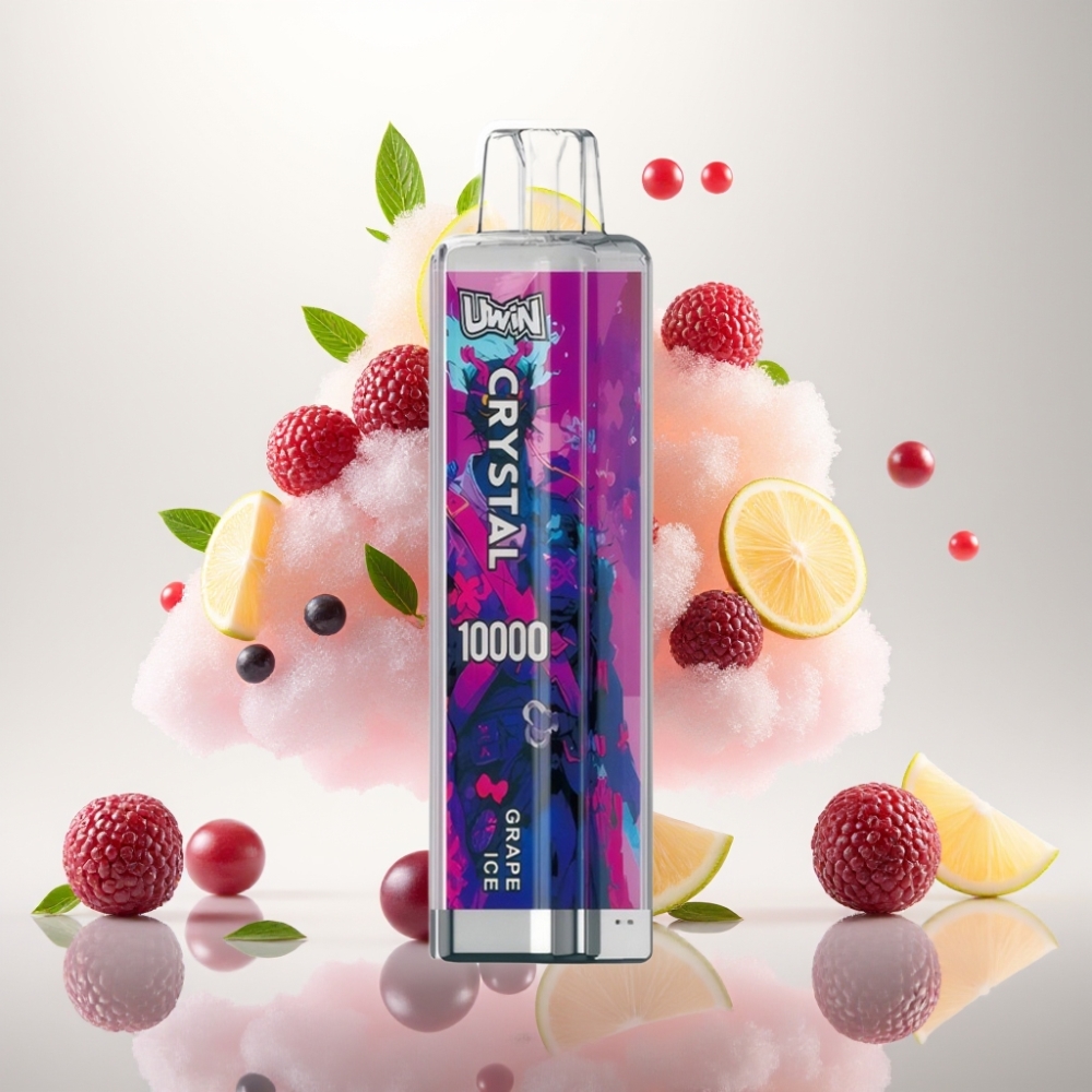 يوين كريستال UWIN Crystal 10000 نفخة - عنب مثلج