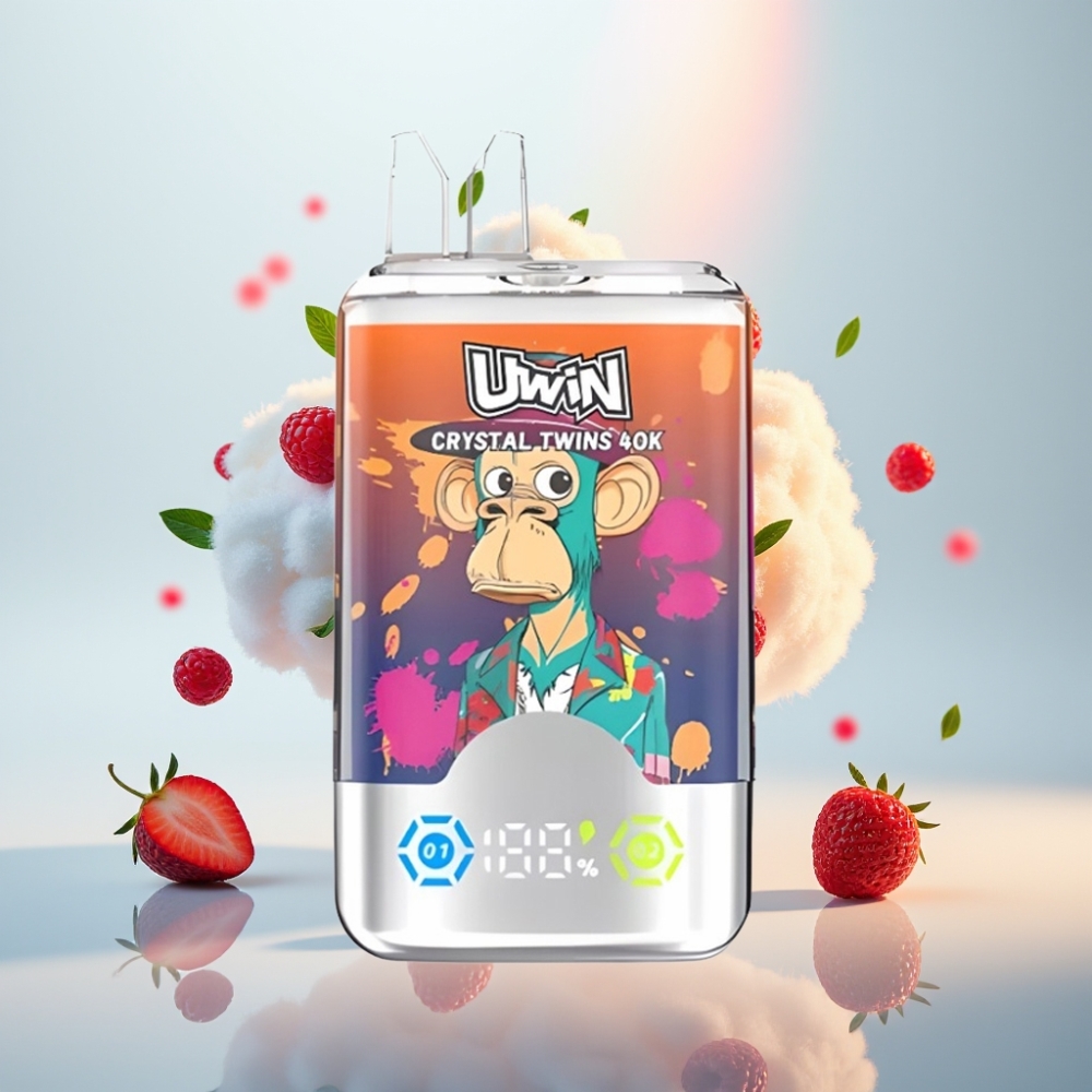 يوين كريستال توينز UWIN Crystal Twins 40000 نَفخة - فراولة توت أزرق كرز