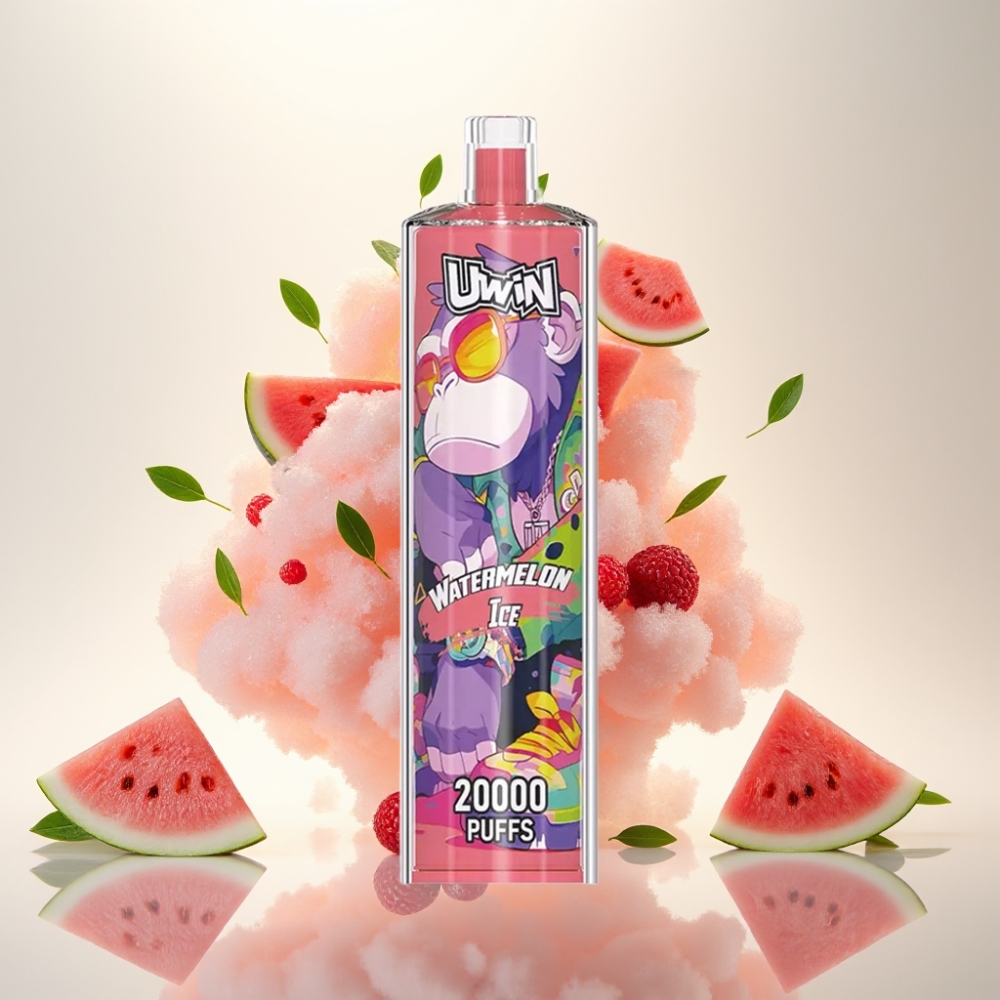 يوين شيشة كريستال Uwin Shisha Hookah Crystal 20000 نفخة بطارية 650 مللي أمبير نوع سي شبكة