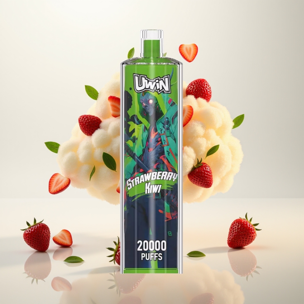 يوين شيشة كريستال Uwin Shisha Hookah Crystal 20000 نفخة - فراولة كيوي