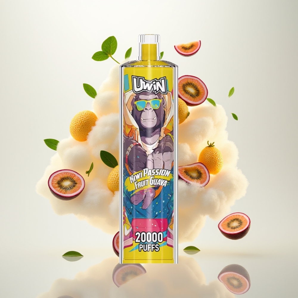 يوين شيشة كريستال Uwin Shisha Hookah Crystal 20000 نفخة - كيوي باشن فروت جوافة
