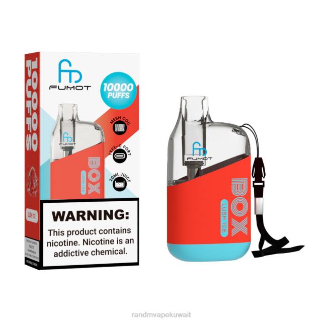 Fumot Original RandM Tornado Box 10000 جهاز التحكم في تدفق الهواء 1 قطعة نعناع التبغ BFTJ101 RandM Vape Kuwait