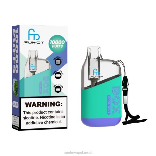 Fumot Original RandM Tornado Box 10000 جهاز التحكم في تدفق الهواء 1 قطعة نعناع التبغ BFTJ101 RandM Vape Kuwait