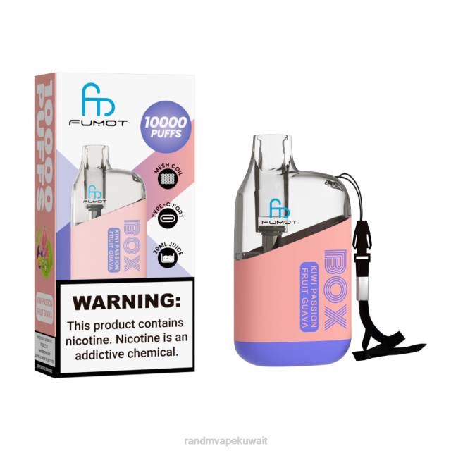 Fumot Original RandM Tornado Box 10000 جهاز التحكم في تدفق الهواء 1 قطعة كيوي باشن فروت جوافة BFTJ97 RandM Vape Shop