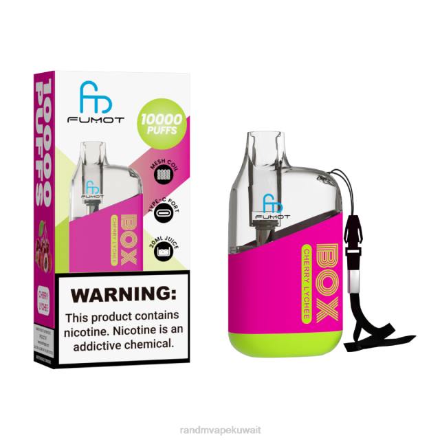 Fumot Original RandM Tornado Box 10000 جهاز التحكم في تدفق الهواء 1 قطعة ليتشي الكرز BFTJ98 RandM Vape Online