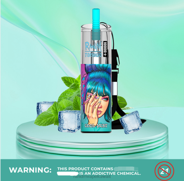 RandM Tornado 10000 جهاز vape للتحكم في تدفق الهواء 1 قطعة نعناع منعش BFTJ72 RandM Tornado Kuwait