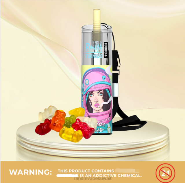 RandM Tornado 10000 جهاز vape للتحكم في تدفق الهواء 1 قطعة حلوى الدب المضغية BFTJ74 RandM Disposable Vape