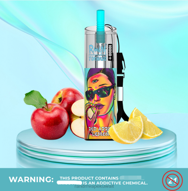 RandM Tornado 10000 جهاز vape للتحكم في تدفق الهواء 1 قطعة عصير الليمون الوردي BFTJ77 RandM Vape Shop