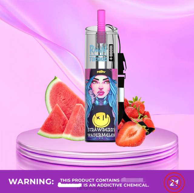 RandM Tornado 10000 جهاز vape للتحكم في تدفق الهواء 1 قطعة الفراولة والبطيخ BFTJ79 RandM Vape Buy Online