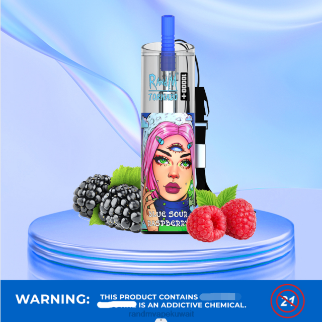 RandM Tornado 10000 جهاز vape للتحكم في تدفق الهواء 1 قطعة التوت الأزرق الحامض BFTJ83 RandM Tornado الكويت