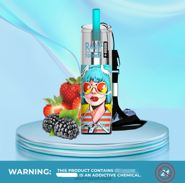 RandM Tornado 10000 جهاز vape للتحكم في تدفق الهواء 1 قطعة الدكتور الأزرق BFTJ84 RandM Disposable Vape