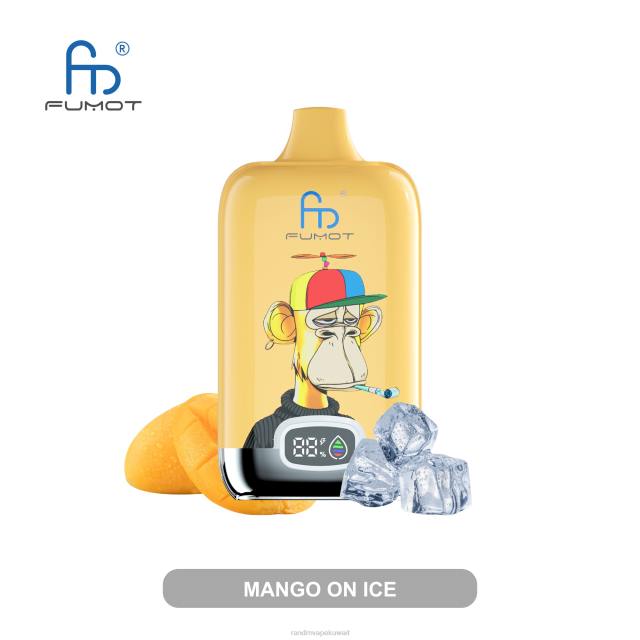 Fumot Original RandM Digital Box جهاز vape ببطارية 12000 وشاشة سائلة مانجو على الجليد BFTJ12 RandM Tornado Kuwait