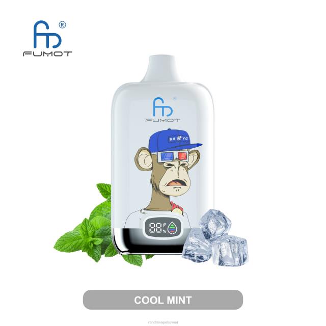 Fumot Original RandM Digital Box جهاز vape ببطارية 12000 وشاشة سائلة نعناع منعش BFTJ1 RandM Vape Kuwait
