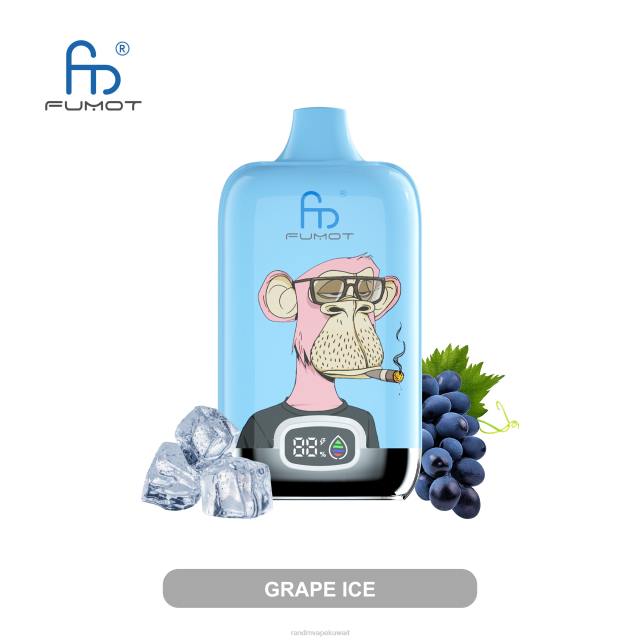 Fumot Original RandM Digital Box جهاز vape ببطارية 12000 وشاشة سائلة جليد العنب BFTJ3 RandM Tornado الكويت