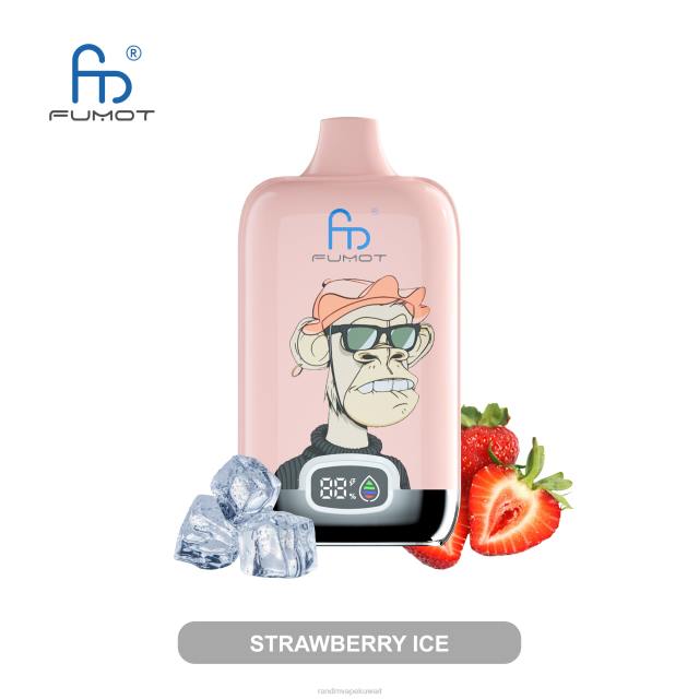 Fumot Original RandM Digital Box جهاز vape ببطارية 12000 وشاشة سائلة جليد الفراولة BFTJ9 RandM Vape Buy Online