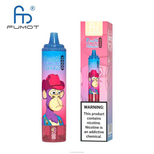 Fumot RandM Tornado جهاز 15000 فيب بالبطارية وشاشة العرض الاصدار 2 البوب ​​الجليد BFTJ37 RandM Vape Shop