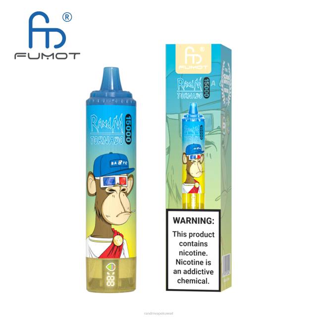 Fumot RandM Tornado جهاز 15000 فيب بالبطارية وشاشة العرض الاصدار 2 البوب ​​الجليد BFTJ37 RandM Vape Shop