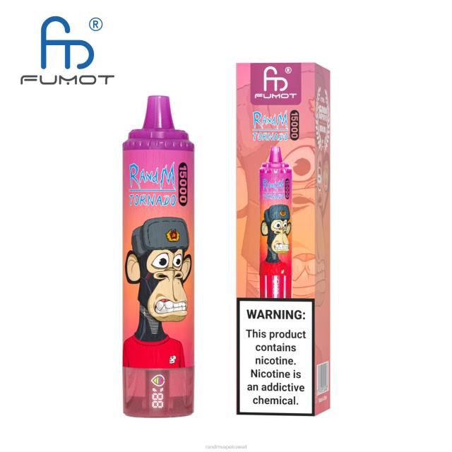 Fumot RandM Tornado جهاز 15000 فيب بالبطارية وشاشة العرض الاصدار 2 البوب ​​الجليد BFTJ37 RandM Vape Shop