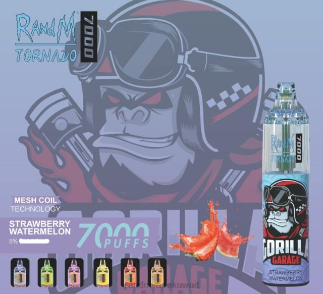 RandM Tornado 7000 جهاز التحكم في تدفق الهواء 1 قطعة ستروبيري بطيخ BFTJ178 RandM Vape Online