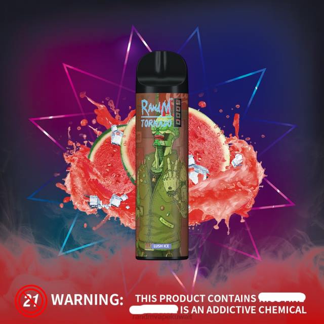 RandM Tornado جهاز vape للتحكم في تدفق الهواء 8000 قطعة واحدة الجليد الخصب BFTJ236 RandM Vape Sale