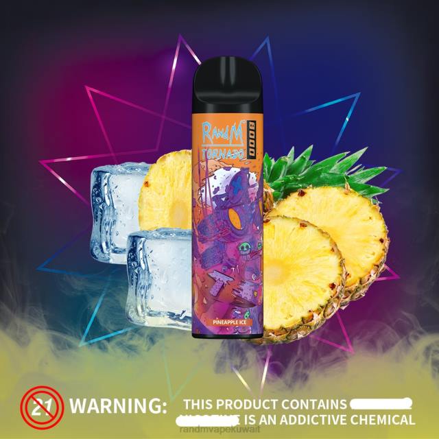 RandM Tornado جهاز vape للتحكم في تدفق الهواء 8000 قطعة واحدة الجليد الأزرق BFTJ237 RandM Vape Shop