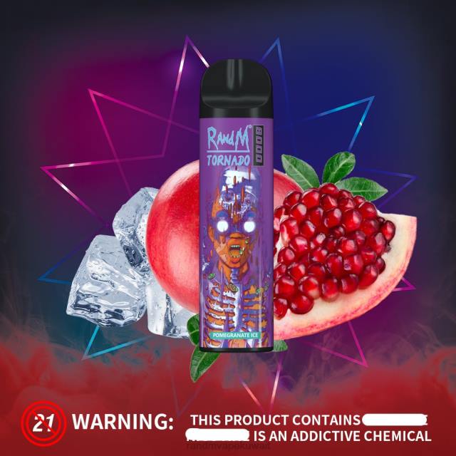 RandM Tornado جهاز vape للتحكم في تدفق الهواء 8000 قطعة واحدة الجليد الأزرق BFTJ237 RandM Vape Shop