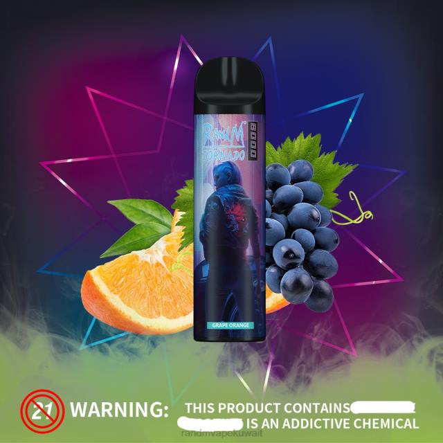 RandM Tornado جهاز vape للتحكم في تدفق الهواء 8000 قطعة واحدة الجليد الأزرق BFTJ237 RandM Vape Shop