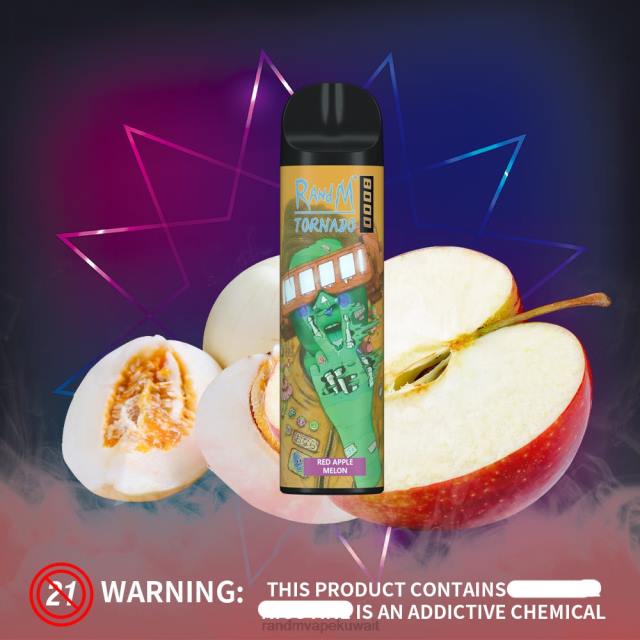 RandM Tornado جهاز vape للتحكم في تدفق الهواء 8000 قطعة واحدة الجليد الأزرق BFTJ237 RandM Vape Shop